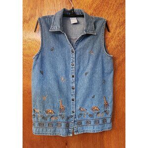Summery, Sleeveless, Denim Shirt